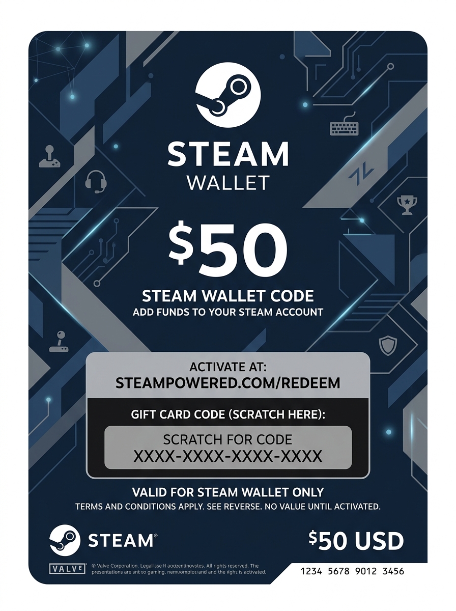 Steam gift card preview
